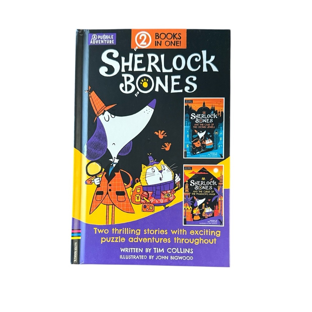 Sherlock Bones Puzzle Adventure Book by Tim Collins|| 2 in 1 - Picture 1 of 5